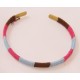 Bracelets coloré en laiton et coton