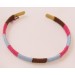 Bracelets coloré en laiton et coton