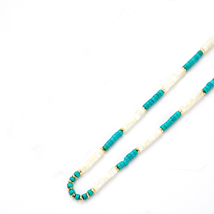 Collier Bicolore bleu et blanc