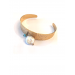 Bracelet acier inoxydable doré et perles d'eau douce 