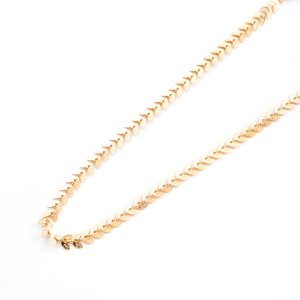 Collier chaine épi doré en acier inoxydable