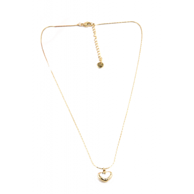 Collier chaine doré coeur en nacre sertie 