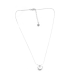 Collier chaine doré coeur en nacre sertie
