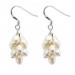 Boucles doreille perles d'eau douce blanches