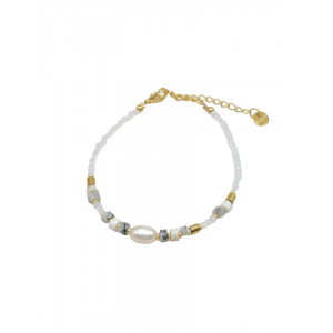 Bracelet avec perle d'eau douce blanche