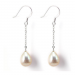 Boucles d'oreille perles gouttes blanches